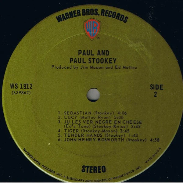 Paul Stookey* - Paul And (LP, Album, Ter) (Very Good Plus (VG+)) - Image 5