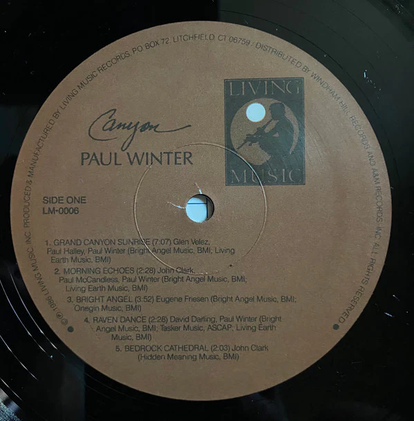 Paul Winter - Canyon (LP, Album, Promo) (Very Good Plus (VG+)) - Image 5