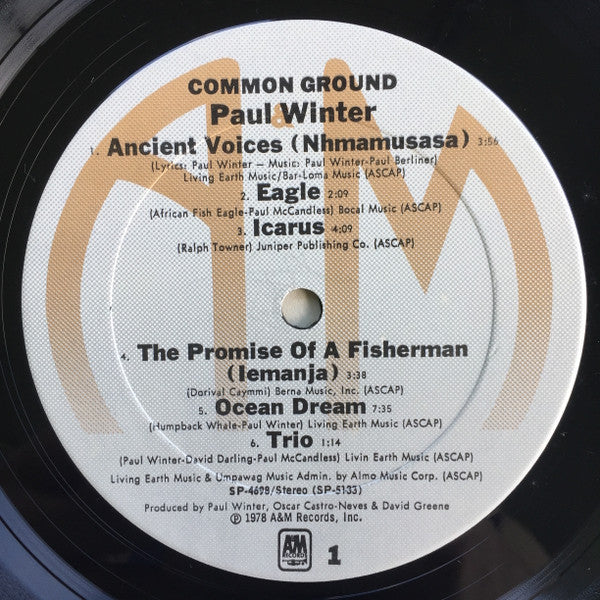 Paul Winter  - Common Ground (LP, Album) (Very Good (VG)) - Image 3