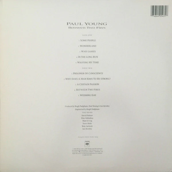 Paul Young - Between Two Fires (LP, Album, Car) (Very Good Plus (VG+)) - Image 2
