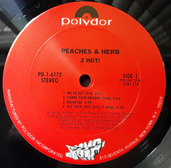 Peaches & Herb - 2 Hot! (LP, Album, Pit) (Near Mint (NM or M-)) - Image 4
