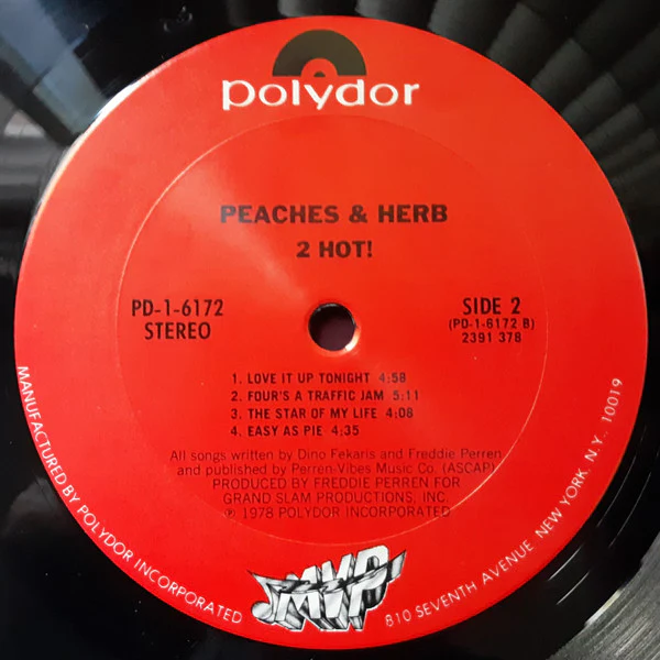 Peaches & Herb - 2 Hot! (LP, Album, Pit) (Near Mint (NM or M-)) - Image 5