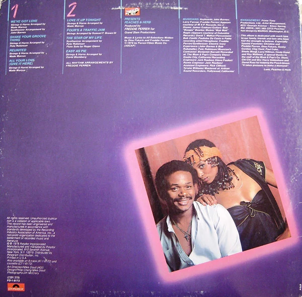 Peaches & Herb - 2 Hot! (LP, Album, PRC) (Very Good (VG)) - Image 2