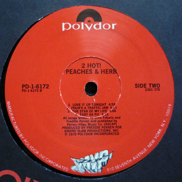 Peaches & Herb - 2 Hot! (LP, Album, PRC) (Very Good (VG)) - Image 4