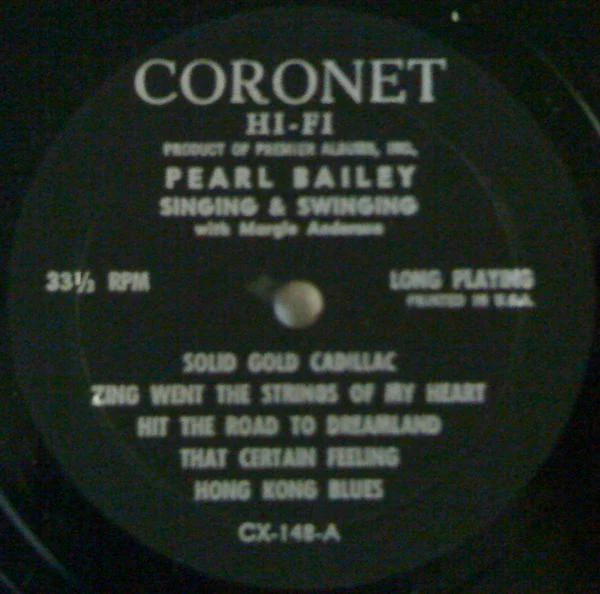 Pearl Bailey with Margie Anderson - Singing & Swinging (LP, Album, Mono) (Very Good (VG)) - Image 3