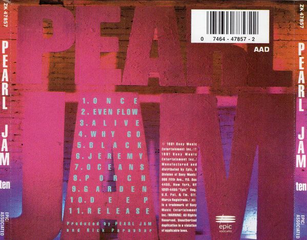 Pearl Jam - Ten (CD, Album, RE) (Very Good Plus (VG+)) - Image 2