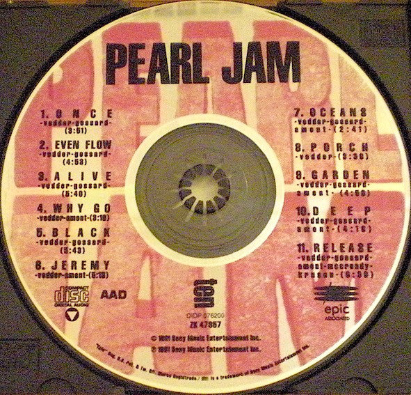 Pearl Jam - Ten (CD, Album, RP, Son) (Very Good Plus (VG+)) - Image 3