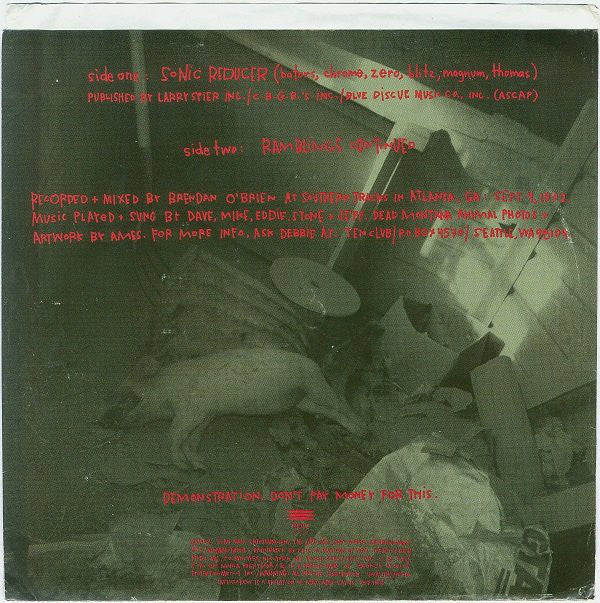 Pearl Jam - Who Killed Rudolph? (7", Single, Ltd, Promo) (Very Good Plus (VG+)) - Image 2