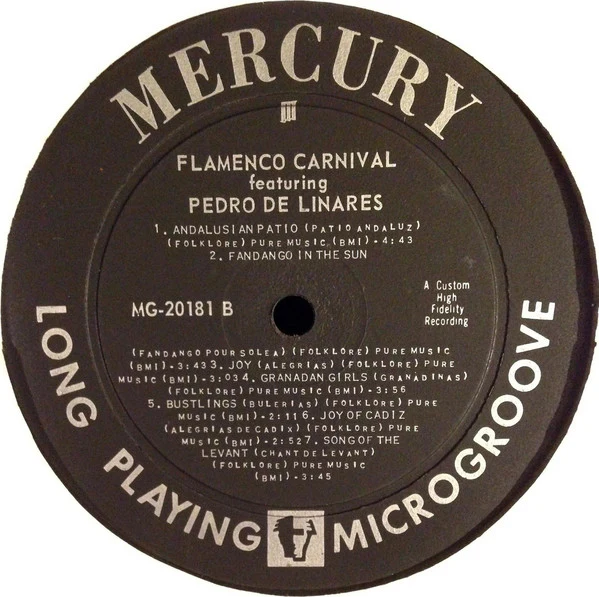 Pedro De Linares - Flamenco Carnival (LP) (Very Good Plus (VG+)) - Image 4