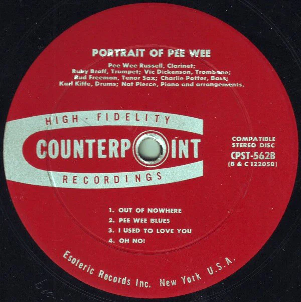 Pee Wee Russell - Portrait Of Pee Wee (LP) (Very Good (VG)) - Image 4