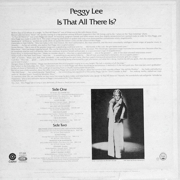 Peggy Lee - Is That All There Is? (LP, Album) (Very Good (VG)) - Image 2