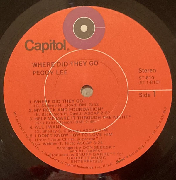 Peggy Lee - Where Did They Go (LP, Album, Jac) (Near Mint (NM or M-)) - Image 3