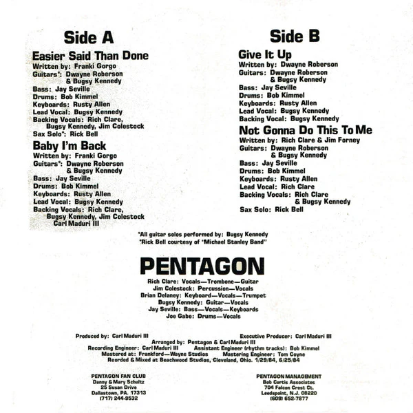 Pentagon  - 4 Sides Of (12", EP) (Very Good Plus (VG+)) - Image 2