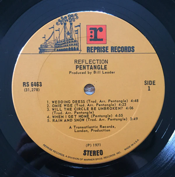 Pentangle - Reflection (LP, Album, Gat) (Good Plus (G+)) - Image 5