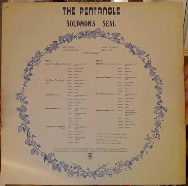 Pentangle - Solomon's Seal (LP, Album) (Near Mint (NM or M-)) - Image 2