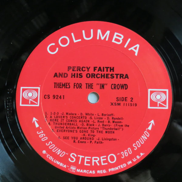 Percy Faith & His Orchestra - Themes For The "In" Crowd (LP, Album) (Very Good Plus (VG+)) - Image 4