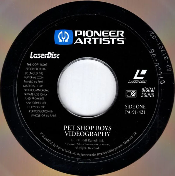 Pet Shop Boys - Videography - The Singles Collection On LaserDisc (Laserdisc, 12", Comp, NTSC) (Very Good Plus (VG+)) - Image 3
