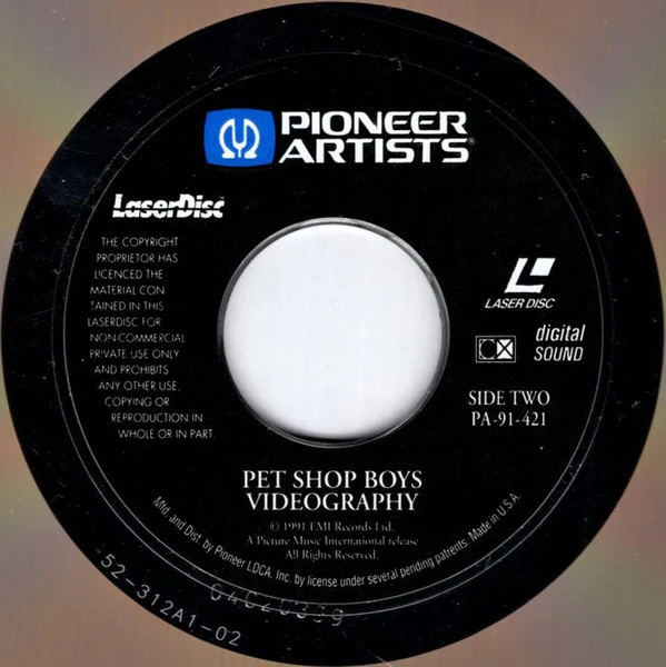 Pet Shop Boys - Videography - The Singles Collection On LaserDisc (Laserdisc, 12", Comp, NTSC) (Very Good Plus (VG+)) - Image 4