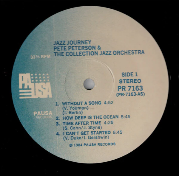 Pete Petersen & The Collection Jazz Orchestra Featuring Ashley Alexander - Jazz Journey (LP, Album) (Very Good Plus (VG+)) - Image 3