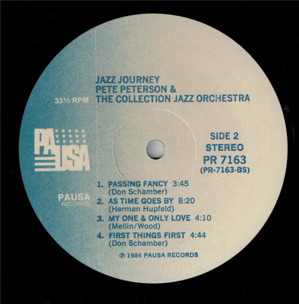 Pete Petersen & The Collection Jazz Orchestra Featuring Ashley Alexander - Jazz Journey (LP, Album) (Very Good Plus (VG+)) - Image 4