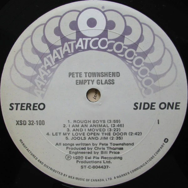Pete Townshend - Empty Glass (LP, Album) (Near Mint (NM or M-)) - Image 3