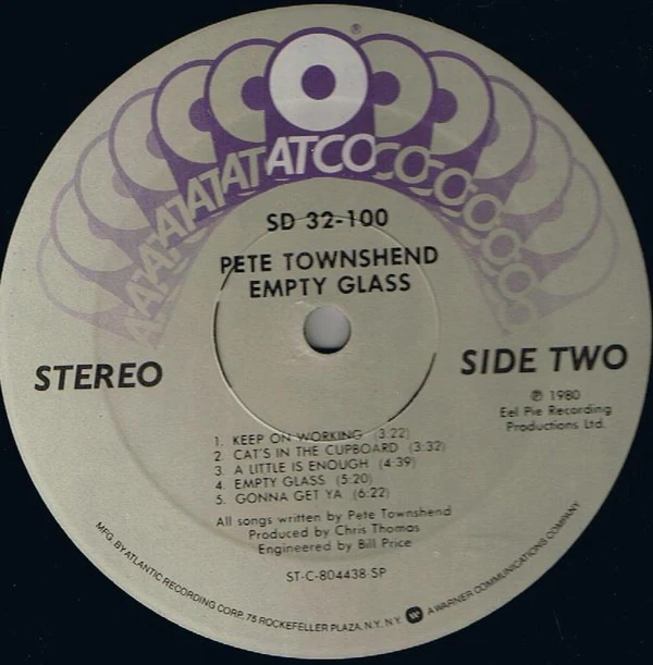 Pete Townshend - Empty Glass (LP, Album, SP ) (Near Mint (NM or M-)) - Image 4