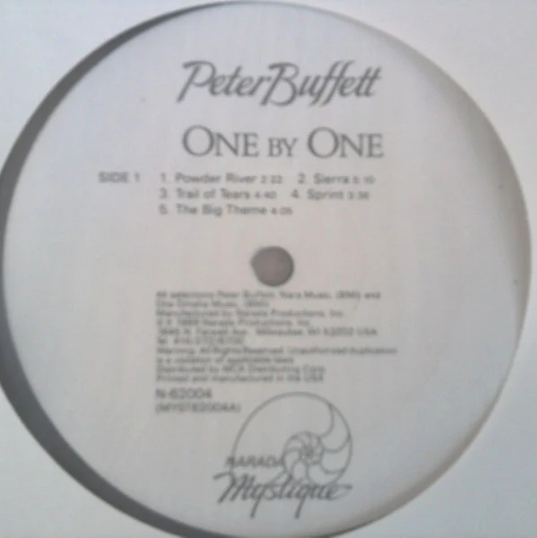 Peter Buffett - One By One (LP, Album) (Near Mint (NM or M-)) - Image 3