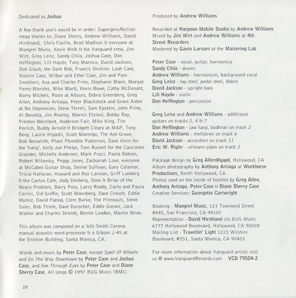 Peter Case - Full Service No Waiting (CD, Album) (Near Mint (NM or M-)) - Image 4