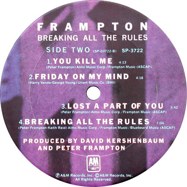 Peter Frampton - Breaking All The Rules (LP, Album, Ter) (Near Mint (NM or M-)) - Image 4