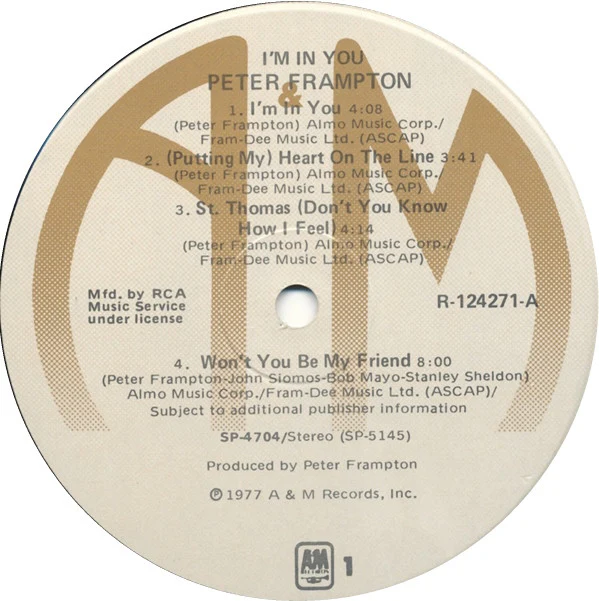 Peter Frampton - I'm In You (LP, Album, Club, RCA) (Very Good Plus (VG+)) - Image 3