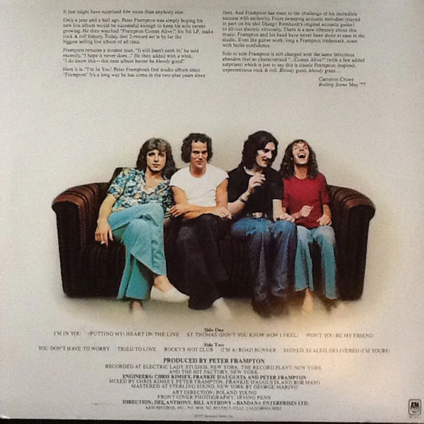 Peter Frampton - I'm In You (LP, Album, Ter) (Near Mint (NM or M-)) - Image 3