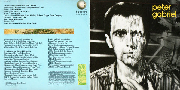 Peter Gabriel - Peter Gabriel (CD, Album, RE) (Near Mint (NM or M-)) - Image 5