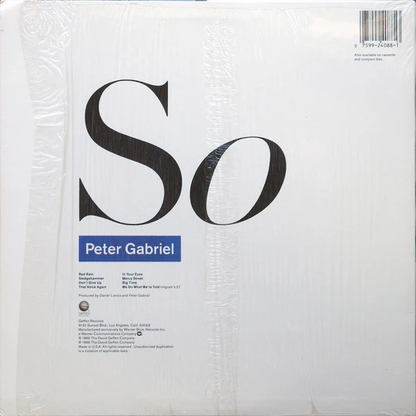 Peter Gabriel - So (LP, Album, All) (Very Good Plus (VG+)) - Image 2