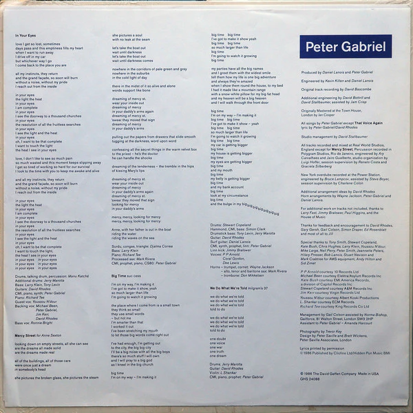 Peter Gabriel - So (LP, Album, All) (Very Good Plus (VG+)) - Image 5