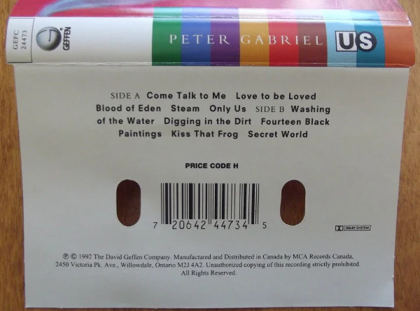 Peter Gabriel - Us (Cass, Album) (Very Good (VG)) - Image 2