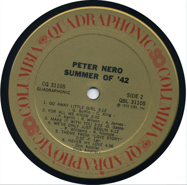 Peter Nero - Summer Of '42 (LP, Album, Quad, Pit) (Very Good Plus (VG+)) - Image 4