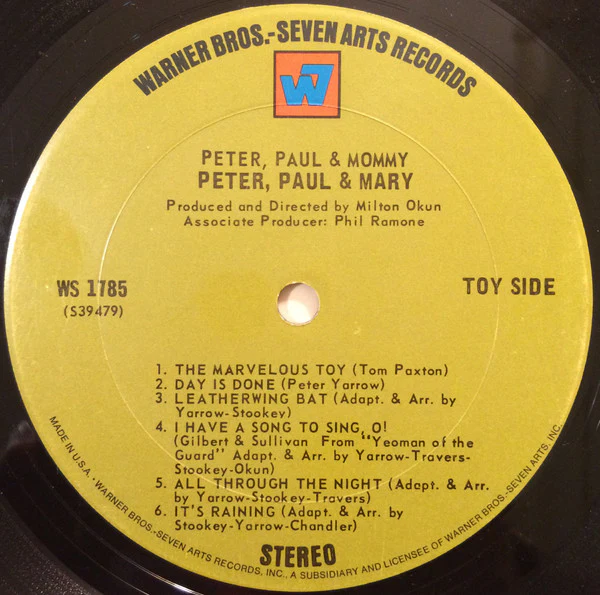 Peter, Paul & Mary - Peter, Paul And Mommy (LP, Album, Pit) (Very Good (VG)) - Image 3