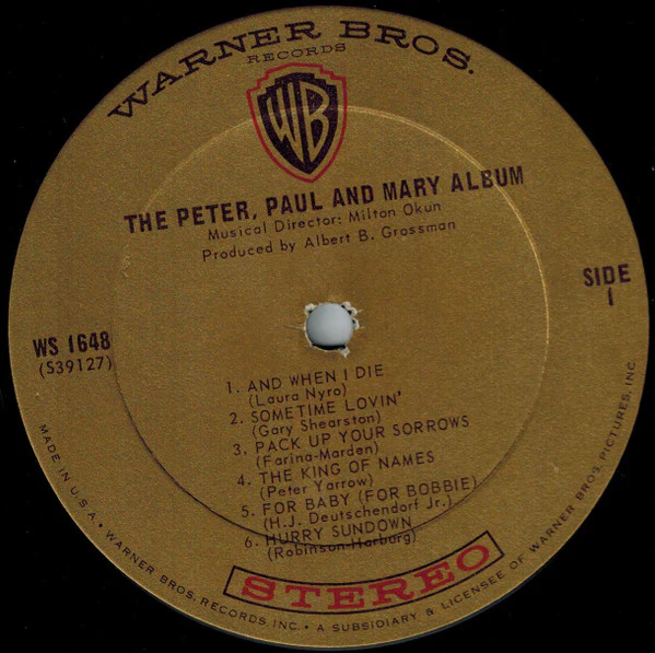 Peter, Paul & Mary - Album (LP, Album, Ter) (Very Good Plus (VG+)) - Image 3