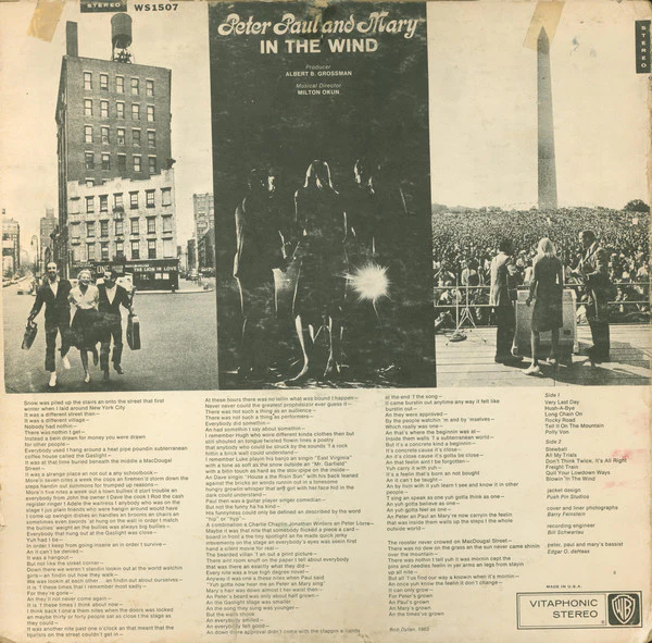 Peter, Paul & Mary - In The Wind (LP, Album, Hol) (Very Good Plus (VG+)) - Image 2