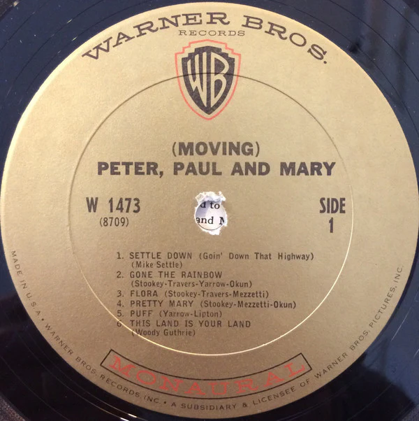Peter, Paul & Mary - (Moving) (LP, Album, Mono, RE) (Very Good (VG)) - Image 3
