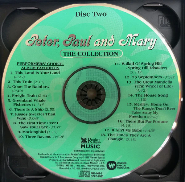 Peter, Paul & Mary - The Collection - Their Greatest Hits & Finest Performances (4xCD, Comp) (Near Mint (NM or M-)) - Image 3