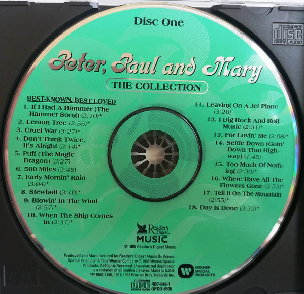 Peter, Paul & Mary - The Collection - Their Greatest Hits & Finest Performances (4xCD, Comp) (Near Mint (NM or M-)) - Image 4