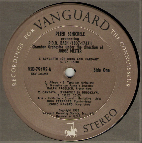 Peter Schickele - Peter Schickele Presenting P.D.Q. Bach (1807-1742)? Chamber Orchestra Under The Direction Of Jorge Mester (LP, Album) (Very Good Plus (VG+)) - Image 2