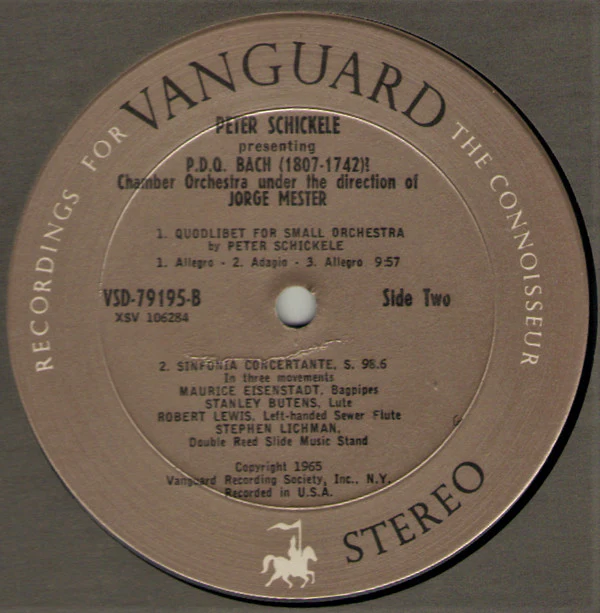 Peter Schickele - Peter Schickele Presenting P.D.Q. Bach (1807-1742)? Chamber Orchestra Under The Direction Of Jorge Mester (LP, Album) (Very Good Plus (VG+)) - Image 3