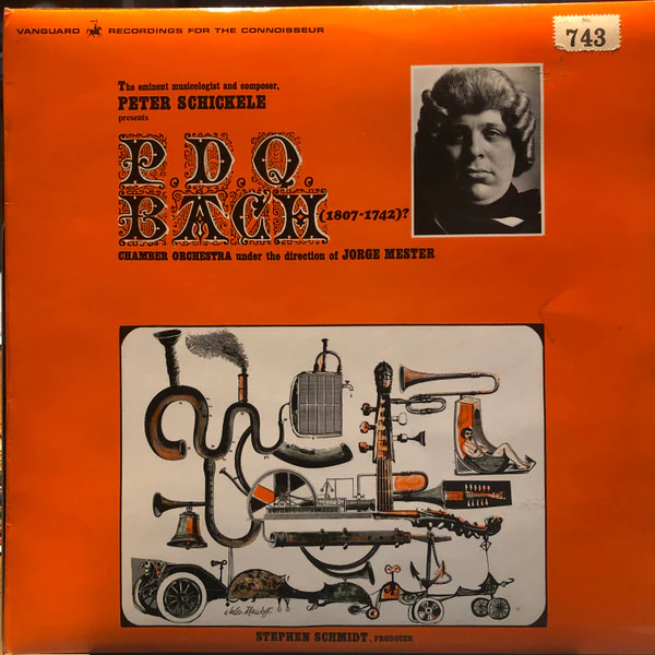 Peter Schickele Presenting P.D.Q. Bach Chamber Orchestra Under The Direction Of Jorge Mester - Peter Schickele Presenting P.D.Q. Bach (1807-1742)? (LP, RP) (Near Mint (NM or M-))
