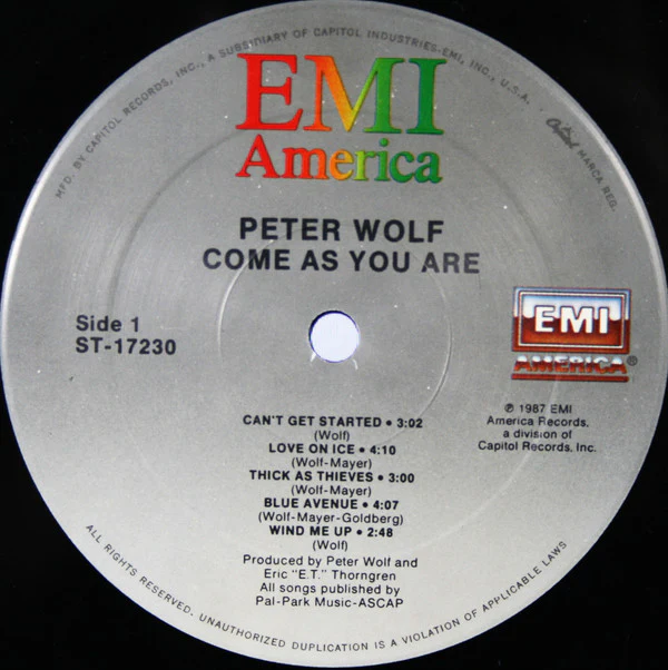 Peter Wolf - Come As You Are (LP, Album, SRC) (Near Mint (NM or M-)) - Image 3
