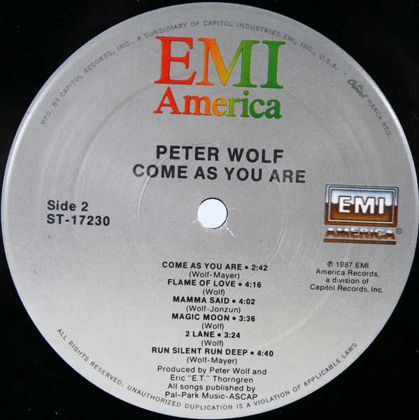 Peter Wolf - Come As You Are (LP, Album, SRC) (Near Mint (NM or M-)) - Image 4