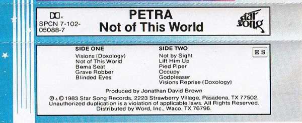 Petra - Not Of This World (Cass, Album, Dol) (Very Good Plus (VG+)) - Image 3