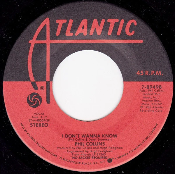 Phil Collins And Marilyn Martin - Separate Lives (Love Theme From White Nights) (7", Spe) (Very Good Plus (VG+)) - Image 4