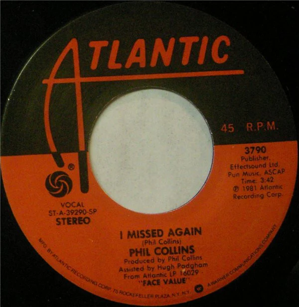 Phil Collins - I Missed Again (7", Single, SP ) (Very Good (VG)) - Image 2